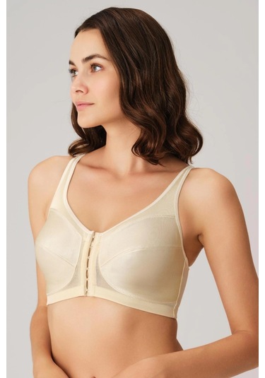 Toparlayıcı Minimizer Balensiz Desteksiz Dolgusuz Önden Açılan Sırt Destekli Medikal Sütyen Ten