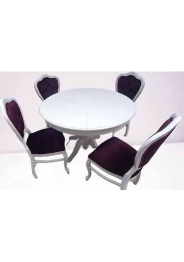 Masa Sandalye Takımı Ihlamur Baba Ayak Model Mdf Tabla 100 Cm Açıl El Yapımı