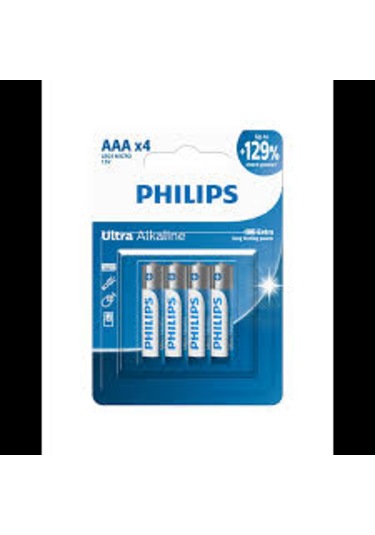 Philips Ultra Alkaline Aaa/lr03 4.lü İnce Pil