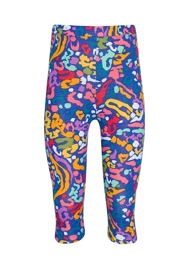 Lovetti Kız Çocuk Abstract Leopard Desen Kapri 1440 Çok Renkli