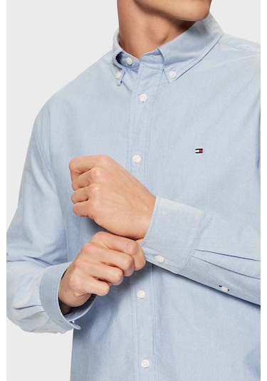Tommy Hilfiger Erkek Gömlek Mw0mw35774 0gz Açık Mavi Açık Mavi