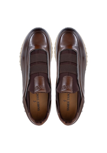 Tamer Tanca Erkek Hakiki Deri Kahverengi Sneakers & Spor Ayakkabı 383 6094 Erk Ayk Y24 Kahve Slvr Kahverengi