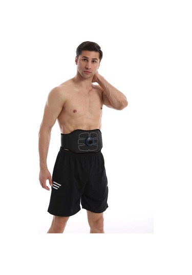 Folinda Evde Kullanıma Uygun Ems Nabızlı Karın Kası Geliştirici, Şarj Edilebilir Masaj Kemer, Siyah, L/xl Boyutu Siyah