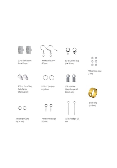 Kangvka 10'lu Takı Yapım Seti - Pense, Cımbız Ve 275+ Aksesuar İle Kolye, Küpe Tasarımı