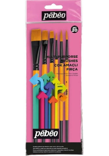 Pebeo Karma Sentetik Fırça 6lı Set 20