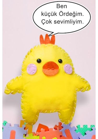 Keçe Oyuncak Dikiş Seti - Sevimli Ördek Montessori Oyuncak