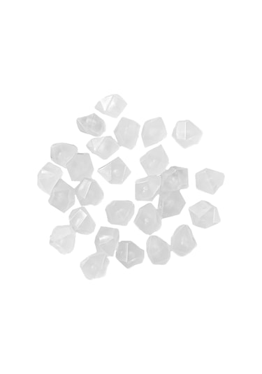 Ruicoo 100 Adet Beyaz Resin Işıklı Taşlar - Akvaryum Bahçe Peyzajı İçin Parıldayan Mini Yaratık Taş Paketi