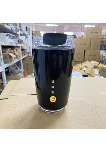 Smeg Paslanmaz Çelik Seyahat Kupası Siyah