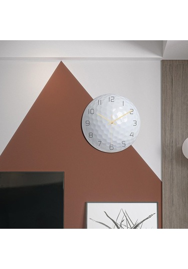 Pazly Yuvarlak Topu Suntek Spor Sessiz Saati Golf Golf Geçmeyen Duvar 12 '' Yj Çok Renkli