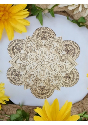 Mandala Ahşap 2'li Hobi Boyama Setleri