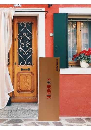 Ayaklı Doğal Ahşap Boy Aynası 145x 38 Ahşap