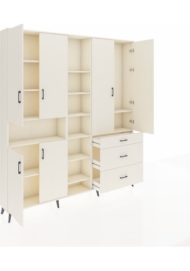 Arges Dolap 13 Raflı 3 Çekmeceli 6 Kapaklı 220x30x243 Aytaşı-aytaşı/aytaşı Aytası/aytası
