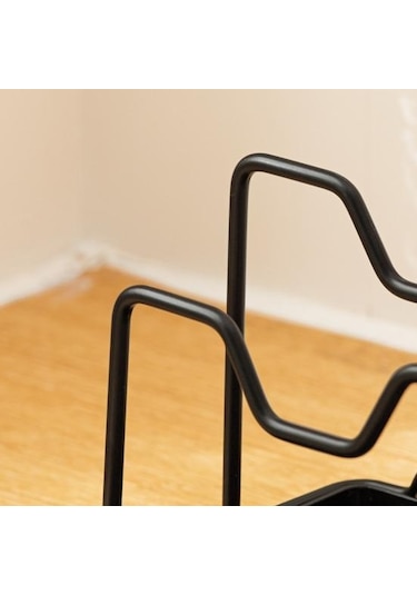 Siyah Tencere Kapağı Rafı Evrensel Havalandırma Yüksek Mukavemetli Büyük Mutfak Tezgahı Gereçler Depolama Organizatör Restoran İçin Siyah