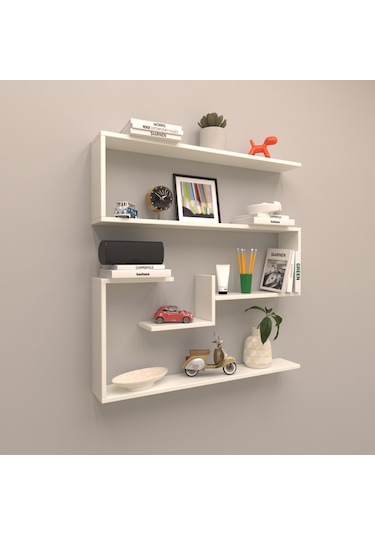 Rafkestir Agra Duvar Raf Set Beyaz ( Mat )