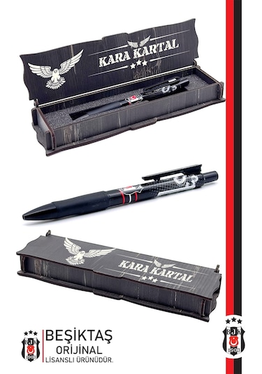 Beşiktaş Lisanslı Versatil Uçlu Kalem 0.7 Ahşap Kutulu 001