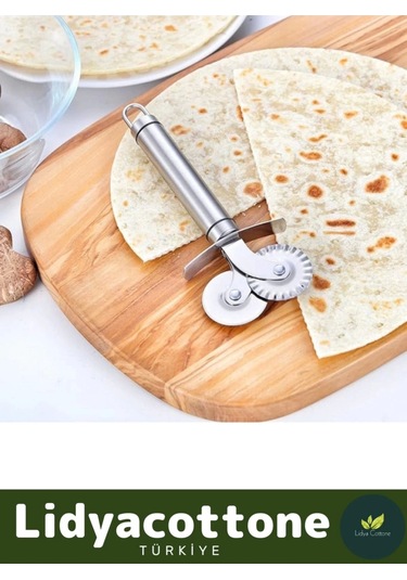 Çift Başlıklı Hamur Ruleti Pizza Kesme Aparatı Mantı Kesme Bıçağı