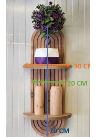 Semplice Duvar Rafı Kahverengi