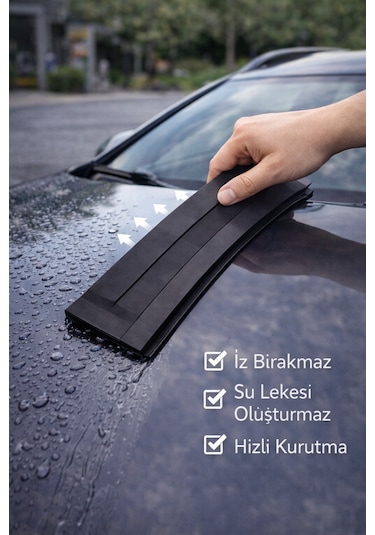 Autofresh Premium Silikon Araç Su Çekici Çekçek Boya Dostu Hızlı Kurulama Aparatı