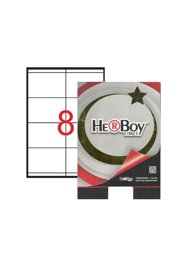 Herboy Hb-1374 105mmx74mm Beyaz Laser Etiket