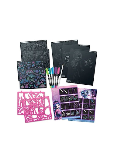 Akıllıelma-taros Nebulous Stars-11121 Creative Sketchbook - Eclıpsía - Zentangle Black Pages Çok Renkli