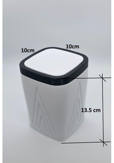 Mini Masaüstü Çöp Kutusu Kalemtraş Çöplerine Pratik Çözüm 10cm X 10 Cm X 13.5 Cm Mini Çöp