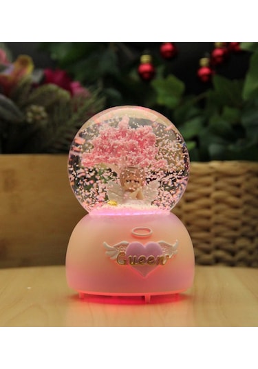 Angel Işıklı ve Müzikli Kar Küresi Büyük Boy