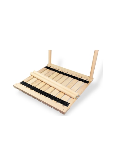 Asudehome Ahşap Katlanabilir Rulo Kamp Masası - Çantalı Piknik Ma