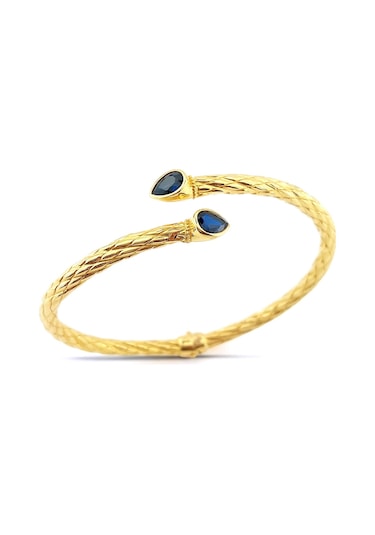 Altınbeyı 22 Ayar Altın Kelepçe Bilezik Lacivert Taşlı 11.50 Gram Aby22klp002