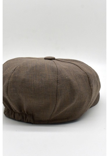 Erkek İngiliz Newsboy Kasket Kahve Driver Şapka - Standart Kahverengi