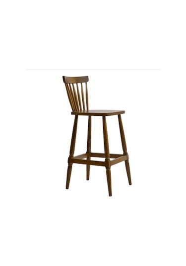 Sandalye Zus281 Kafes Model Yüksek Cafe/Mutfak Ahşap Kayın Iskele Ceviz