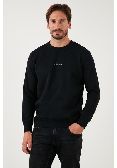 Buratti Pamuklu Regular Fit Bisiklet Yaka Erkek Sweat 59050121 Siyah