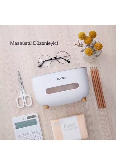 Ecoco Çok Amaçlı Bölmeli Peçetelik Ve Saklama Kutusu