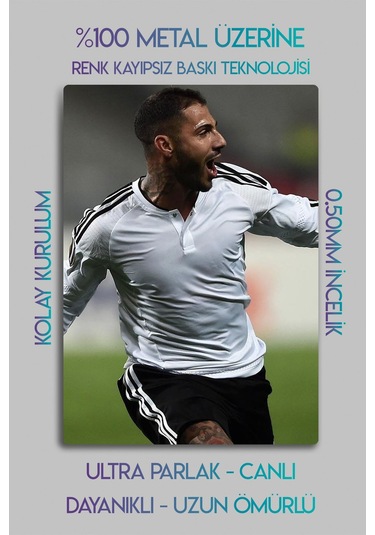 Metal Baskı, Ricardo Quaresma - Parlak Dekoratif Sporcu Duvar Tablosu, 4k Kalite