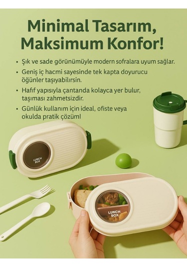 Sevimli Öğle Yemeği Kutusu, Okulda Gençler Ve Çocuklar İçin Taşınabilir 2 Bölmeli Saklama Kabı Mor