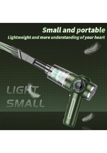 Tongxida 5 İnci Araba Elektrikli Süpürge, 290000pa Güçlü Emiş, Jl Model, Orta Boy, Ev Ve Ofis Kullanımı Yeşil