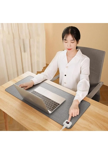 Elektrikli Isıtmalı Mouse Pad Masa Matı Siyah Ab Fişi Siyah Ab Fişi