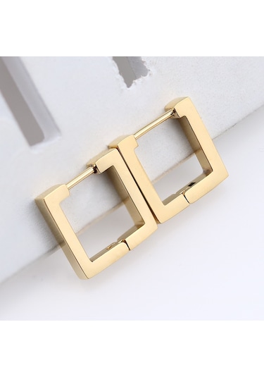 Jzcat Erkekler Ve Kadınlar İçin Geometrik Şekilli Küpeler-tgeh21 Altın