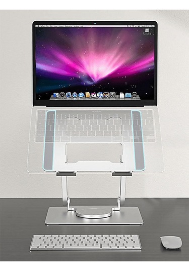 Daytona ZR104 Alüminyum Katlanabilir 360 Derece Dönen Laptop Standı Gümüş