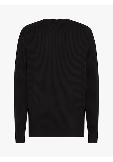 Tommy Hilfiger Pıma Ctn Cash Structure Crew Erkek Siyah Kazak - Mw0mw40449 Tommy Hilfiger Pıma Ctn Cash Structure Crew Erkek Siyah Kazak - Mw0mw40449