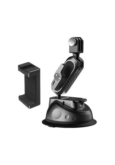 Moly Abs Plastik Araç Süspansiyonu: 360 Döner İki Toplu, Gümüş, 85mm, İphone/gopro/ınsta360/mirrorless Kamera Uyumlu