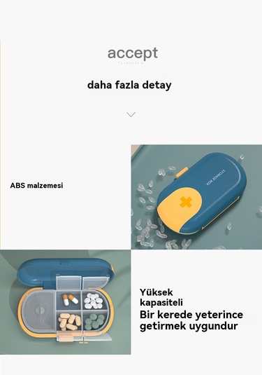 Taşınabilir İlaç Dağıtım Kutusu-mavi