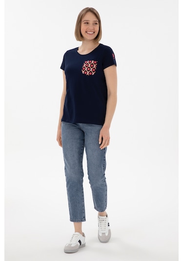U.S. Polo Assn. Kadın Lacivert Bisiklet Yaka Tişört 50305832-VR033 U.S. Polo Assn. Kadın Lacivert Bisiklet Yaka Tişört 50305832-VR033