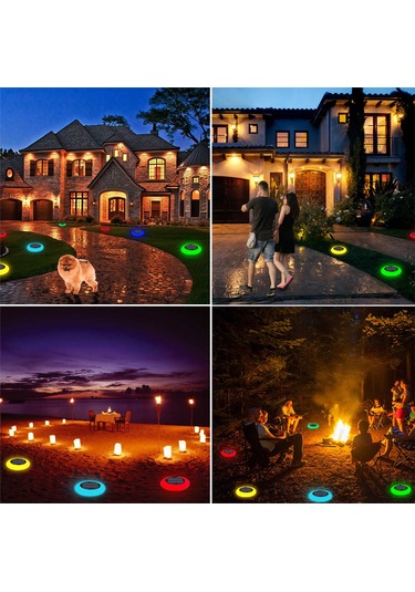 Suofeng 10 Led Renk Geçişli Bahçe Ve Çim Aydınlatma Lambası, Abs Plastik Gövde, 7 Renk Seçeneği