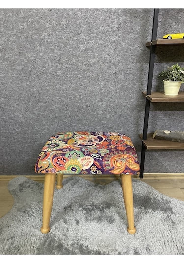 Trend Ahşap Ayak Uzatma Pufu Makyaj Koltuğu Bench Tabure