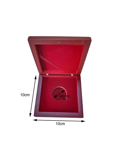 Dolıty Para Ahşap Kutu Organizatör Kutusu, Argent Toplama Kırmızı