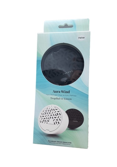 Carpex Aura Wind Siyah Cihaz Ve Lemon & Tropical Koku Kartuşu