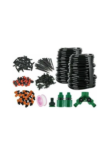 Pazly 100ft 30m Otomatik Damla Sulama Sistemi Kiti Zamanlayıcılı Mikro Püskürtücü Bahçe Sulama Seti