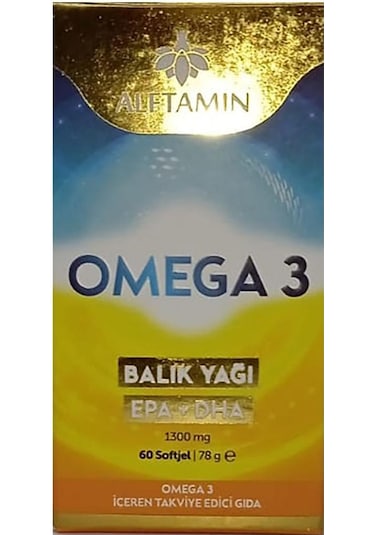 Alftamin Omega 3 Balık Yağı 1300 Mg 60 Softjel Kapsül
