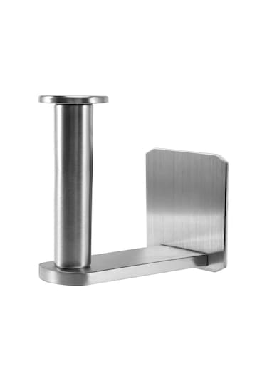 Ximistore9 Banyo Tuvalet Kağıdı Tutucu, 304 Paslanmaz Çelik, Delmezsiz Kurulum, Silindirik Çubuk Tasarımı, Dayanıklı Ve Kolay Bakım Gümüş