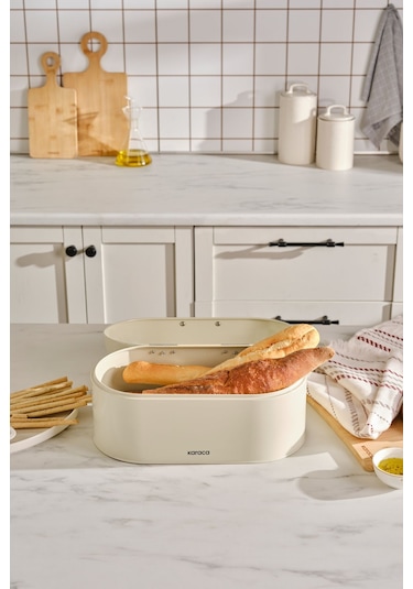 Karaca Dustin Ekmek Kutusu Cream